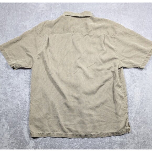 Tommy Bahama Button Up Shirt Men XL Beige 100% Silk Original Fit Hawaiian Floral - Picture 8 of 10